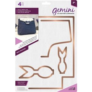 Gemini Multi Media Bag Making Die - Tote Clutch Bag and Bow Set