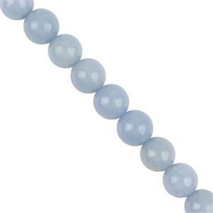 280cts Angelite Plain Rounds Approx 10mm, 38cm Strand