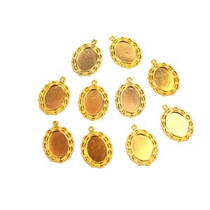 Gold Colour Oval Bezel Approx 29x22mm (10pcs/pk)