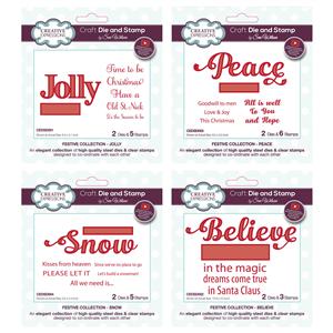 Creative Expressions Sentiment Die and Stamps - Set of 4