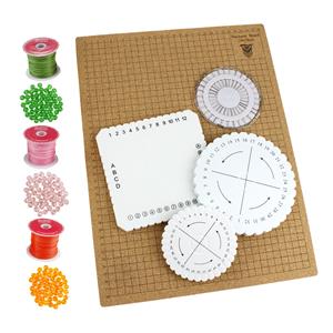 Beginners Macrame/ Kumihimo Pack, Inc Boards, T-Pins, Wax Cord, Glass Beads With Downloadable Instructions By Mark Smith