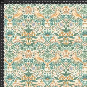 William Morris Buttermere Collection Strawberry Thief Mint Fabric 0.5m