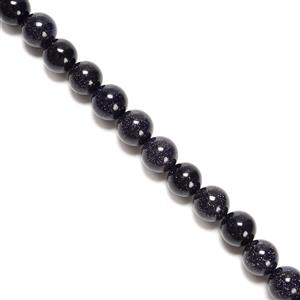 Blue Goldstone Plain Rounds Approx 10mm, 38cm Strand