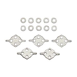 925 Sterling Silver Detailed Connectors Approx 14x8mm, Pack of 5 pcs