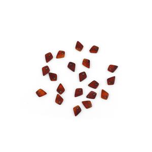 Baltic Cherry Amber Dragon Scale Beads, 8x6x1.5mm (20pk)