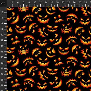 Henry Glass Halloween Ball Collection Scary Grins Fabric 0.5m