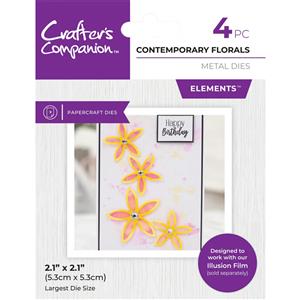 Crafter's Companion Metal Dies Elements - Contemporary Florals