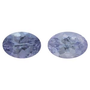 0.65cts Bi Colour Tanzanite 6x4mm Oval Pack of 2 (H)