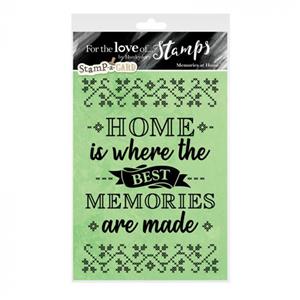 For the Love of Stamps - Stamp-A-Card - Memories at Home A6 Stamp Set