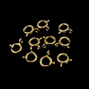 Gold Plated 925 Sterling Silver Bolt Ring Clasp - 7mm (10pcs/pk)