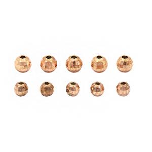 Rose Gold Plated 925 Sterling Silver Satellite Spacer Beads, Approx 4mm and 5mm 10pcs