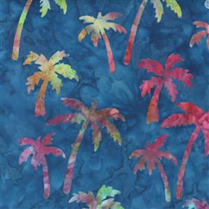 Moda Beachy Batiks Palm Trees Ocean Fabric 0.5m