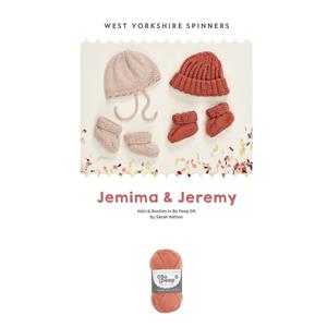 WYS Jeremy Ribbed Hat & Booties Kit: Pattern & Yarn (2 x 50g Balls)