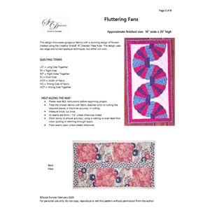 Suzie Duncan Fluttering Fans Wall Hanging Instructions