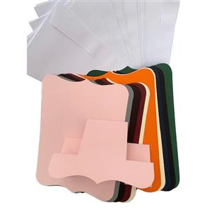 Pop up cards assorted colour pack - 10 assorted colours x 2 of each plus 20 white envelopes