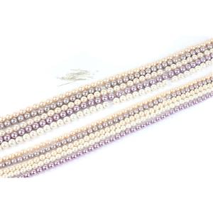 Sheila's Shell-Stravaganza! 10x Strands of Pastel Shell Pearls with 925 Eyepins
