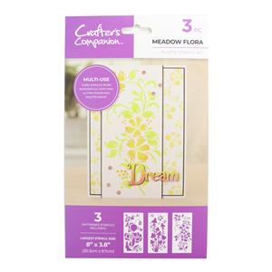 Crafter's Companion Stencil pack of 3- Meadow Flora