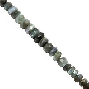 7cts Alexandrite Faceted Rondelle Approx 2x1 to 3.5x2mm, 9cm Strand