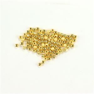 Gold Plated 925 Sterling Silver Spacer Bead Bundle, 4 designs, 100pcs