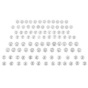 925 Sterling Silver Bead Cap, 100pcs