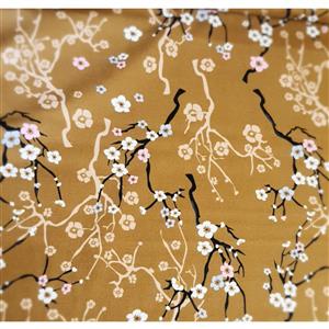 Sewing Sanctuary Mustard Cherry Blossom Fabric 0.5m (60