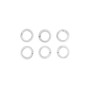 Silver Plated Copper Open Jump Rings ID Approx 4mm. (Approx 200pcs)