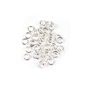 JM Essential 925 Sterling Silver Open Jump Rings ID Approx 3mm (Approx 50pcs)