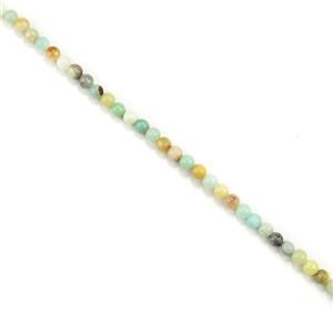 270cts Multi Colour Amazonite Plain Rounds Approx 6mm, 1m Strand