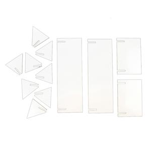 Matte White Display Stand Multi-Pack (2 x L & 2 x S)