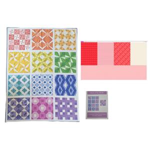Jenny Jackson Rainbow FPP Block One of the Month Lit: Paper Pattern & Fabric Panel