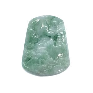 100cts Type A  Jadeite Carved Fenghuang Piece, Approx. 40x50mm