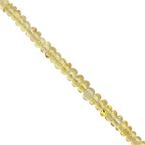 TRADE SHOW DEAL - 6cts Yellow Sapphire Smooth Rondelle Approx 1.5x1 to 2.5x1mm, 11cm Strand 