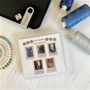 Owl and Sewing Cat Collection 12 USB version - includes a total of 5 patterns (4 patterns + a bonus free pattern = total 5)