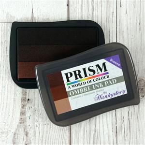 PRISM Ombré Ink Pad - Browns, Prism ink containing 3 co-ordinating brown shades