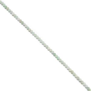 75cts Type A Jadeite Faceted Rounds Approx 3mm,  1 metre Strand