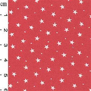 Rose & Hubble Cotton Poplin Scarlet Ditsy Stars Fabric 0.5m