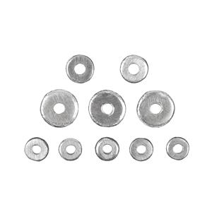 925 Sterling Silver Rondelles Approx 5 to 8mm 10pcs 