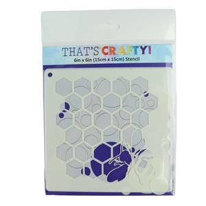 That's Crafty! 6ins x 6ins Stencils - Circle of Circles & Honey Bee 