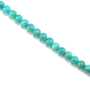 175cts Natural Amazonite Plain Rounds, Approx 8mm, 38cm Strand