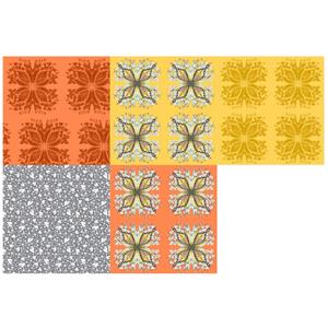 Sanntangle Diamond Orange & Yellow Fabric Bundle (2.5m)
