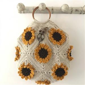 Adventures in Crafting Acorn Field of Sunflowers Granny Square Bag  Kit