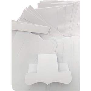 Pop up cards in super white finish colour pack -  20 super white cards 250gsm plus 20 white envelopes