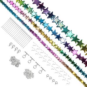 Ombre Rainbow Haematite Stars 4mm, 6mm, 8mm & 10mm Project With Downloadable Instructions By Mark Smith