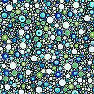 Mindful Mandalas Bright Blue Pebble Fabric 0.5m