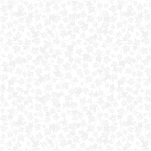 Lewis & Irene Tiny Tonals Collection Ivy White On White Fabric 0.5m