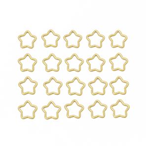 Gold Plated Base Metal Star Shaped Closed Jump Rings Approx 10mm, 20pcs