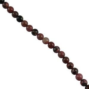 239cts Rhodonite Plain Rounds Approx 8mm, 38cm Strand