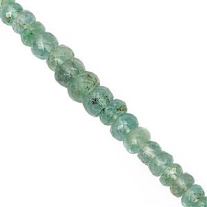 15cts Ethiopian Emerald Graduated Faceted Rondelle Approx 2x1 to 5.5x3.5mm, 15cm Strand