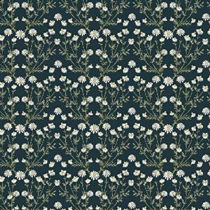 Secret Garden Collection Chamomile Ink Fabric 0.5m