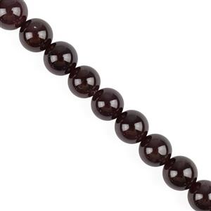 350cts Star Garnet Plain Rounds Approx 8 to 10mm, 38cm Strand
